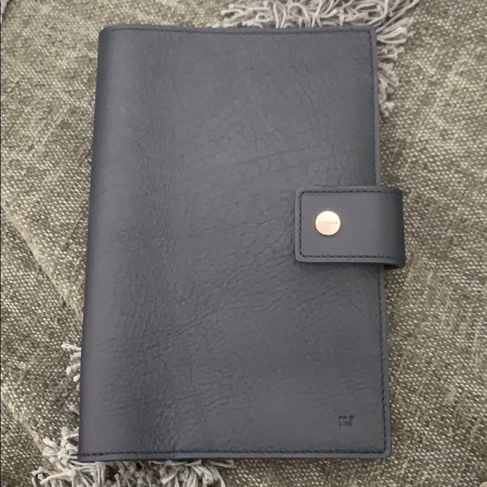 shinola leather journal cover - navy